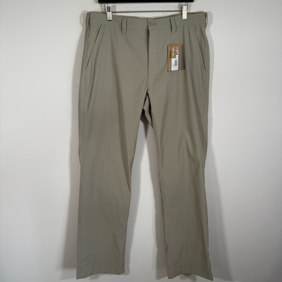 NWT Eddie Bauer Men’s MR Takeoff Chino Classic Fit Light Khaki Pants 36x34 - Picture 2 of 7